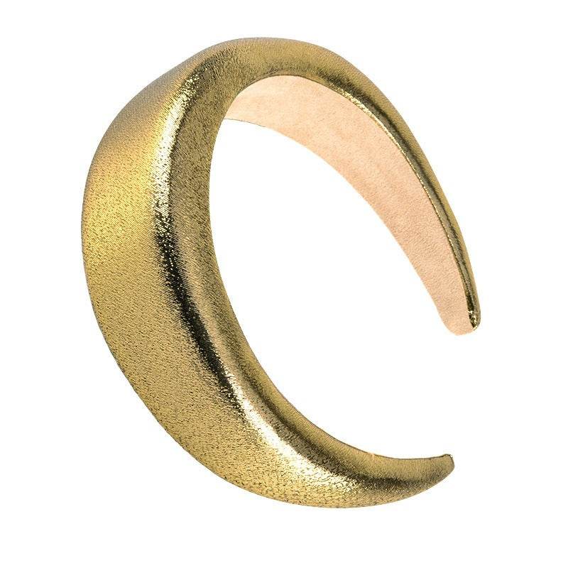 Bright Sponge Hair Hoop Wide Edge Thick Colored Shiny Silk Fabric Hair Accessories - MarvelouStoree