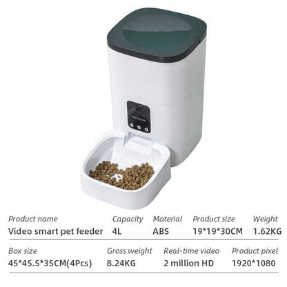 Wifi Smart APP Pet Feeder Household use Microchip Dog Automatic Pet Feeder Automatic Pet Feeder - MarvelouStoree