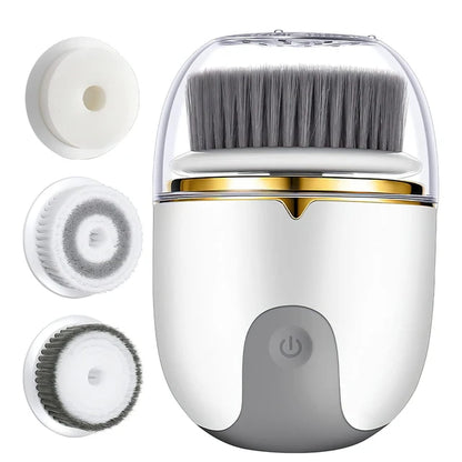 3 in 1 Ultrasonic Facial Cleanser Brush Electric Cleansing Face Brush 360 Rotate Deep Cleaning Brush Facial Skin Care Machine