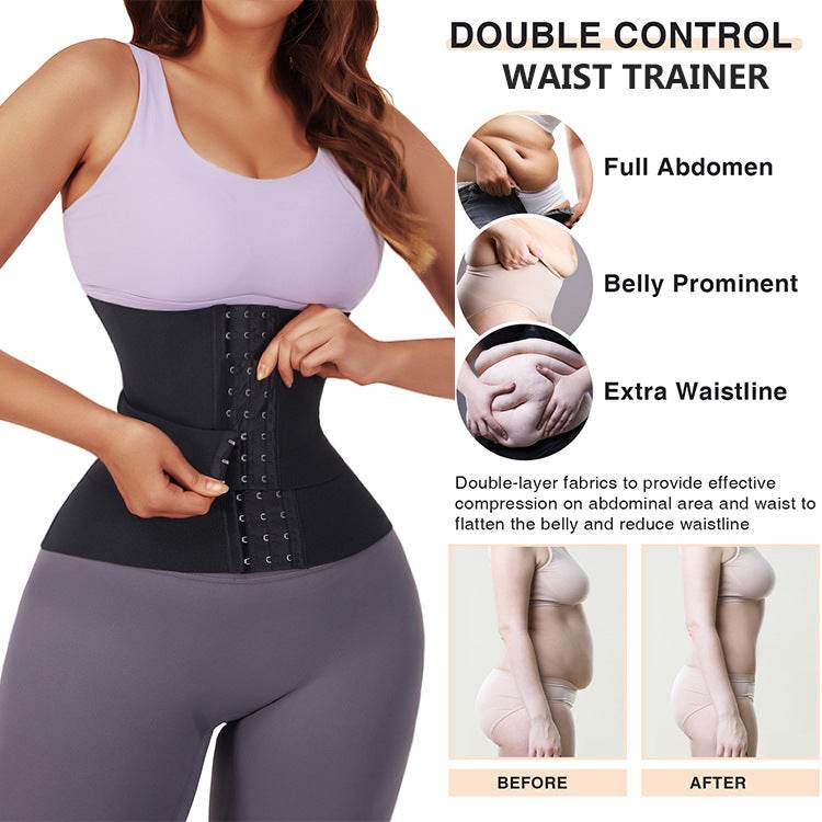 Abdominal Waist Belt Abdominal Training Enhanced Version Double Breasted Girdle Sports Corset Postpartum Body Sculpting Belt - MarvelouStoree