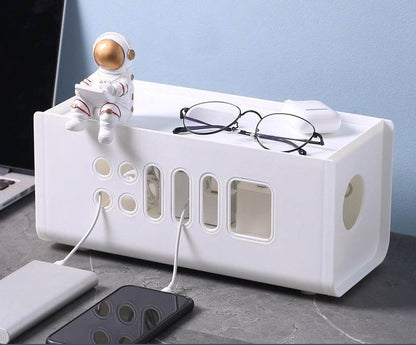 Plastic Socket Wire Storage Box Power Board Wire Box Hub Box Socket Charger Storage Organizer Box