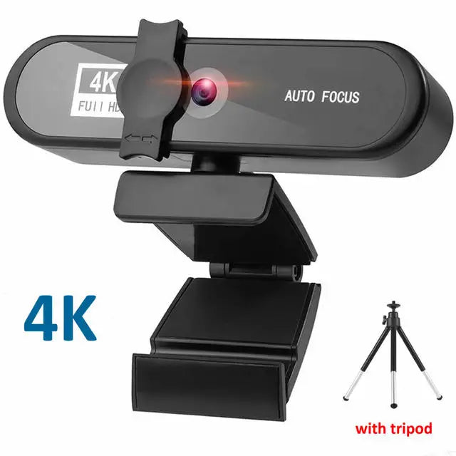 Marveloustoree 8K 4K Webcam Sailvde Conferentie Pc Webcam With Gift Tripod Autofocus Usb Web Camera Laptop Mini Camera 1080P with Microphone