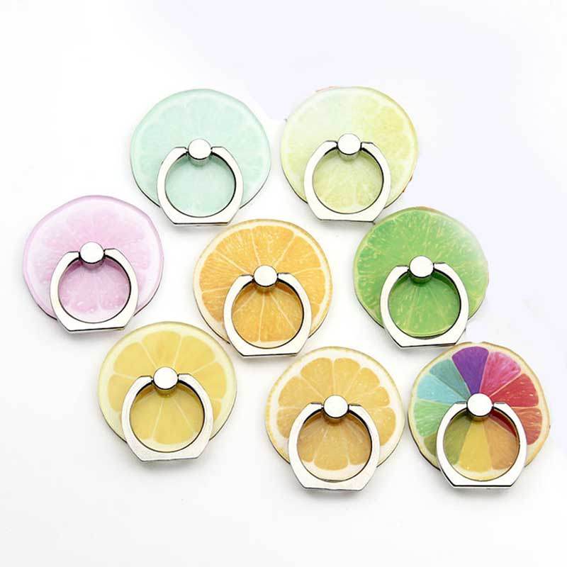 New Arrival Mobile Phone Holder Metal Finger Ring Holder Cute Lemon Fruits Phone Ring Holder Phone Stand Support - MarvelouStoree