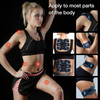 EMS Muscle Stimulator with LED Display USB Rechargeable Abdominal Belt Work Out Power Fitness Abdominal Men Women - MarvelouStoree