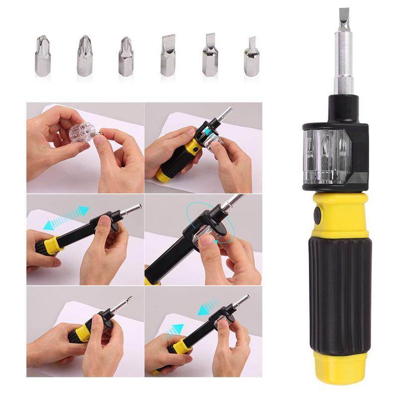 6in1 360 Degree Twist Flexible Screwdriver Bit Precision Screwdriver Screws DIY Repair Hand Tool - MarvelouStoree