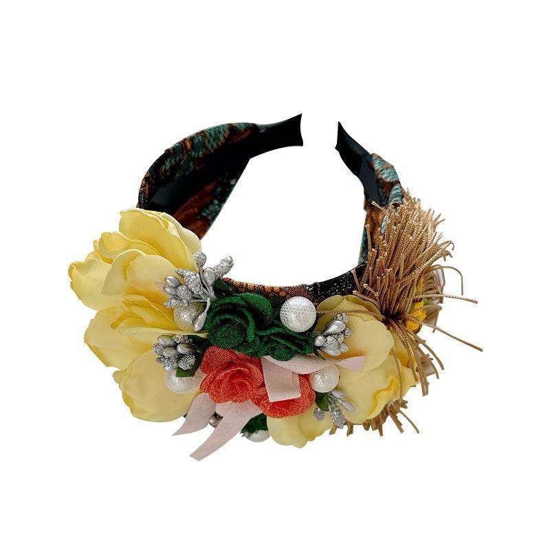 Fashionable and versatile handmade fabric flower headbands - MarvelouStoree