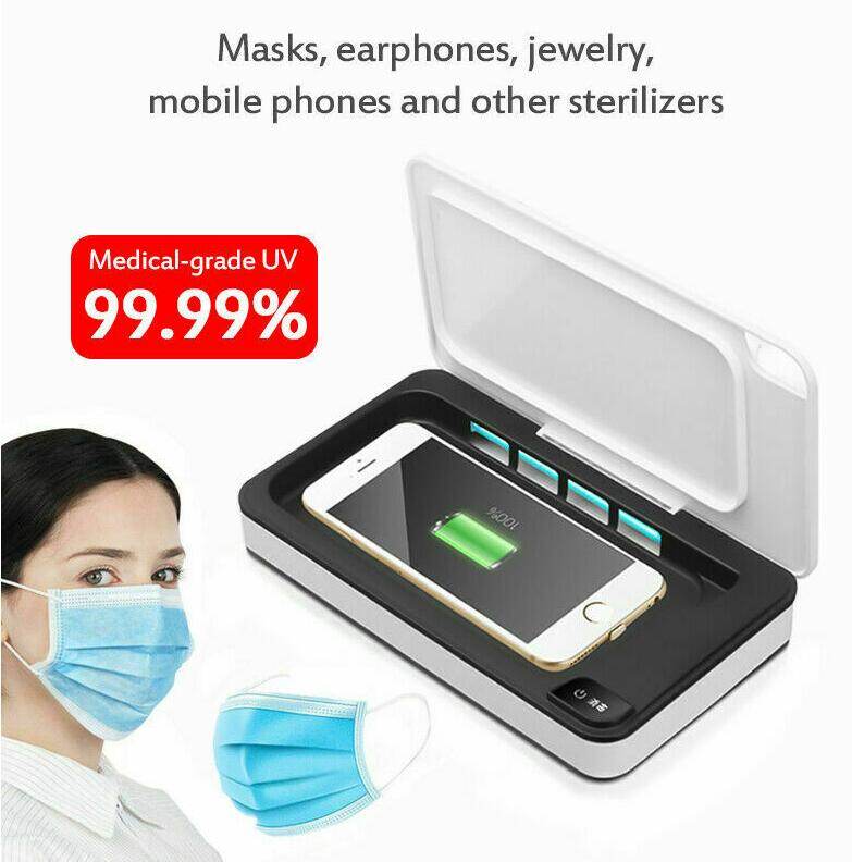 Portable Uv Sterilizer Box Mobile Phone Sanitizer Case For Phone Mice Toothbrush Mask Sterilization Box 1 Set - MarvelouStoree