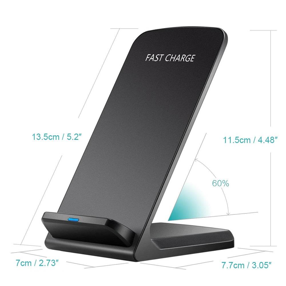 10W Q740 Wireless Folding Vertical Quick Charger USB Fast Charging Bracket High Power Docking Stand For Mobile Phones Desktop - MarvelouStoree