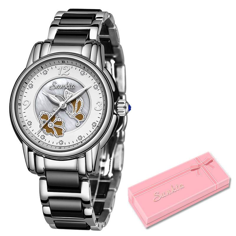 Lige High Quality Ceramic Watch Ladies Watch Exquisite Waterproof Watch - MarvelouStoree