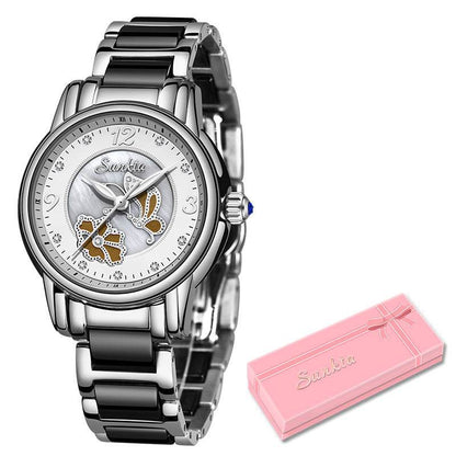 Lige High Quality Ceramic Watch Ladies Watch Exquisite Waterproof Watch - MarvelouStoree