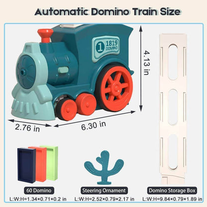 Hot Sale Development Train Toys Colored Dominoes Set 40/60/80/100 Electric Automatic Domino Train Toy - MarvelouStoree