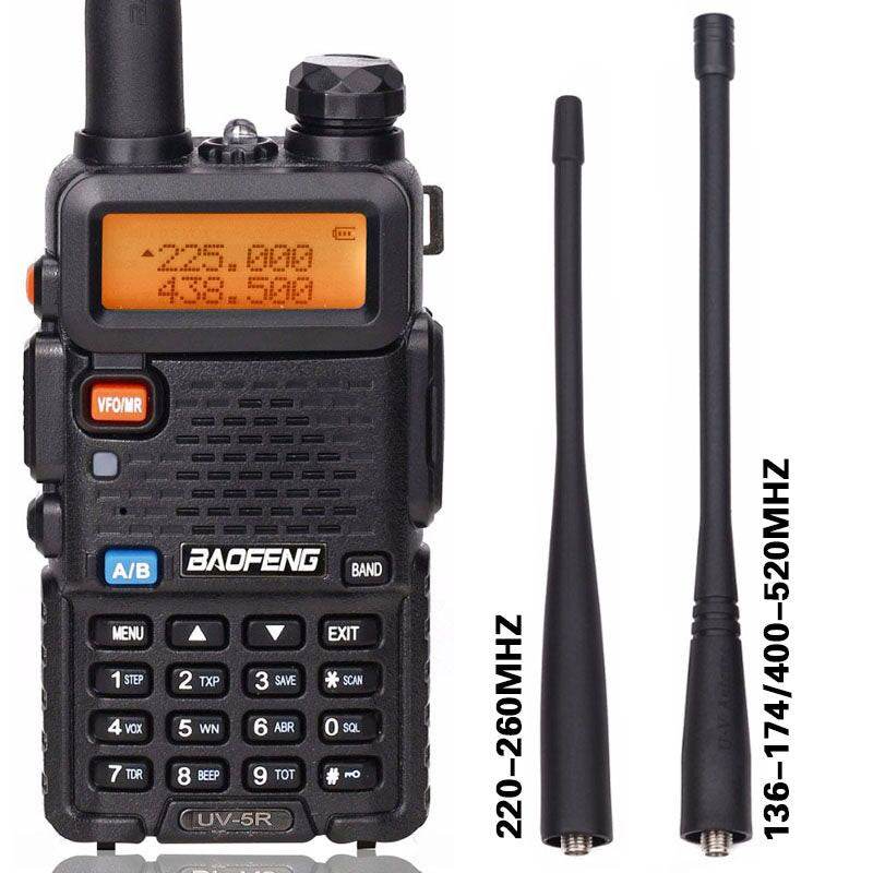 BaoFeng BF-UV5R Tri-Band Walkie Talkie 136-174Mhz 220-260Mhz/400-520Mhz+2 AntennaTwo Way Amatuer Portable ham Radio up of UV-5R - MarvelouStoree