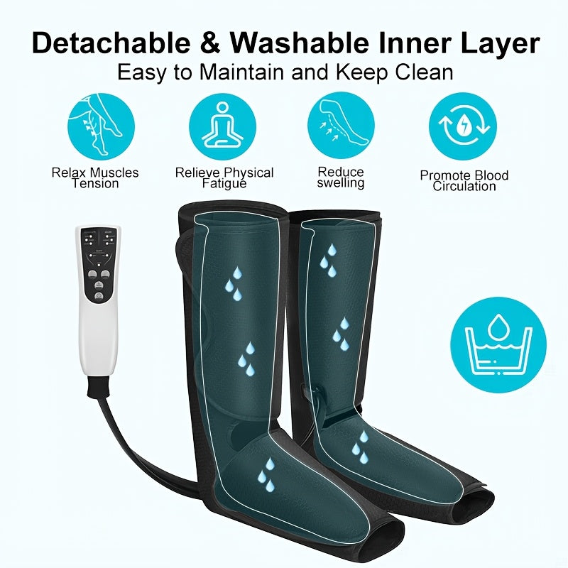 Sejoy Leg Wrap Foot Massager Calf Air Massage Machine With Heated Air Enhanced Circulation and Relaxation For Pain Relief