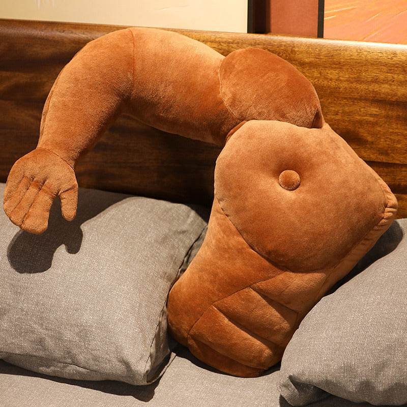 Funny Boyfriend Muscle Arm Pillow Right Arm Plush Toy Sleeping Boyfriend Power Pillow - MarvelouStoree