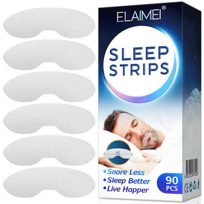 ELAIMEI Anti Snoring Sleep Strips Disposable Gentle Mouth Tape for Better Nose Breathing Reduce Mouth Dryness Sore Throat - MarvelouStoree