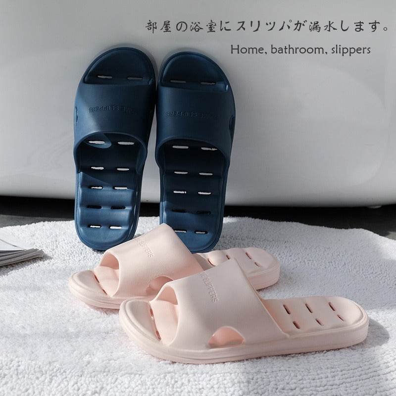 New EVA Home Slippers Summer Soft Couple Deodorant Hollow Leakage Sandals Anti-Slip Bathroom Slippers - MarvelouStoree