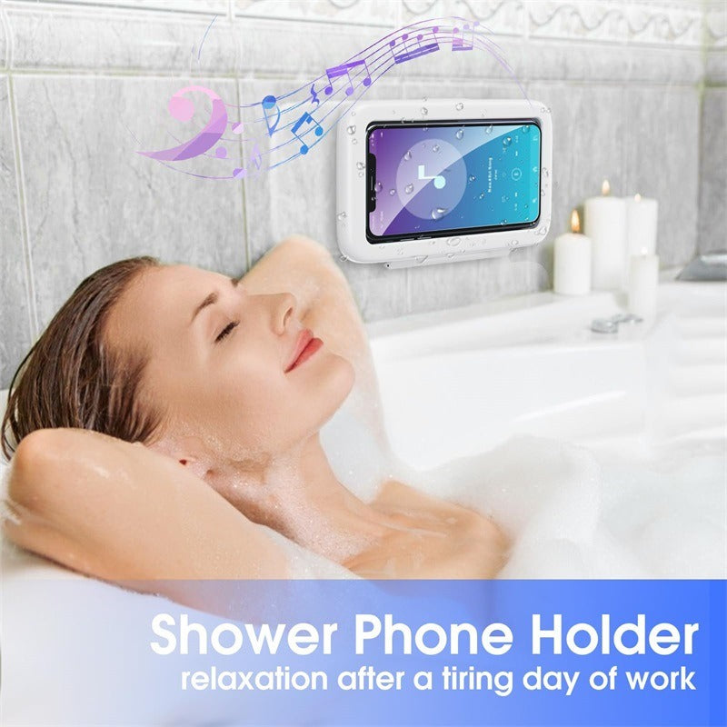 Shower Phone Box Bathroom Waterproof Phone Case Seal Protection Touch Screen Mobile Phone Holder For Kitchen Handsfree Gadget