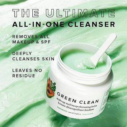 Original Natural Cleansing Cream Green Cleaning Makeup Removal Cream Easily removes cosmetics SPF travel makeup removal cream - MarvelouStoree