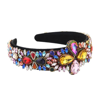 Fashionable retro wide edge sponge compression headband - MarvelouStoree