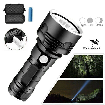 New P50 Strong Light Fixed Focus Flashlight Power Display USB Charging Outdoor Lighting Strong Light Flashlight - MarvelouStoree