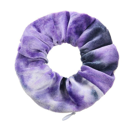 Tie dye velvet zipper large intestine loop - MarvelouStoree