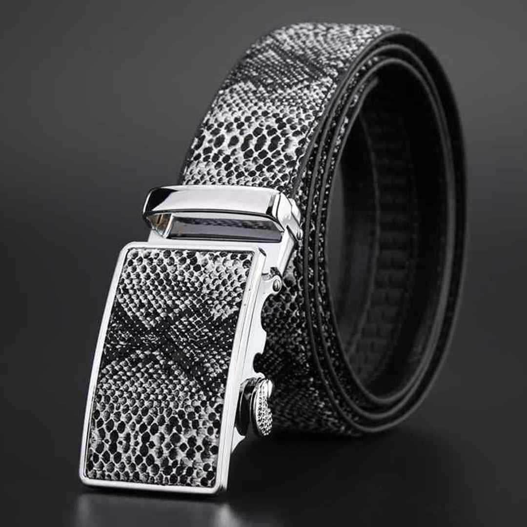 Leather automatic buckle cowhide Belt leather belt - MarvelouStoree