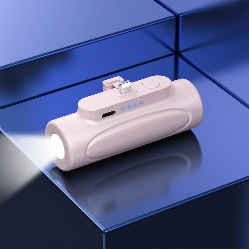 New creative power bank flashlight outdoor LED mini capsule portable fast charge 5000mAh power bank