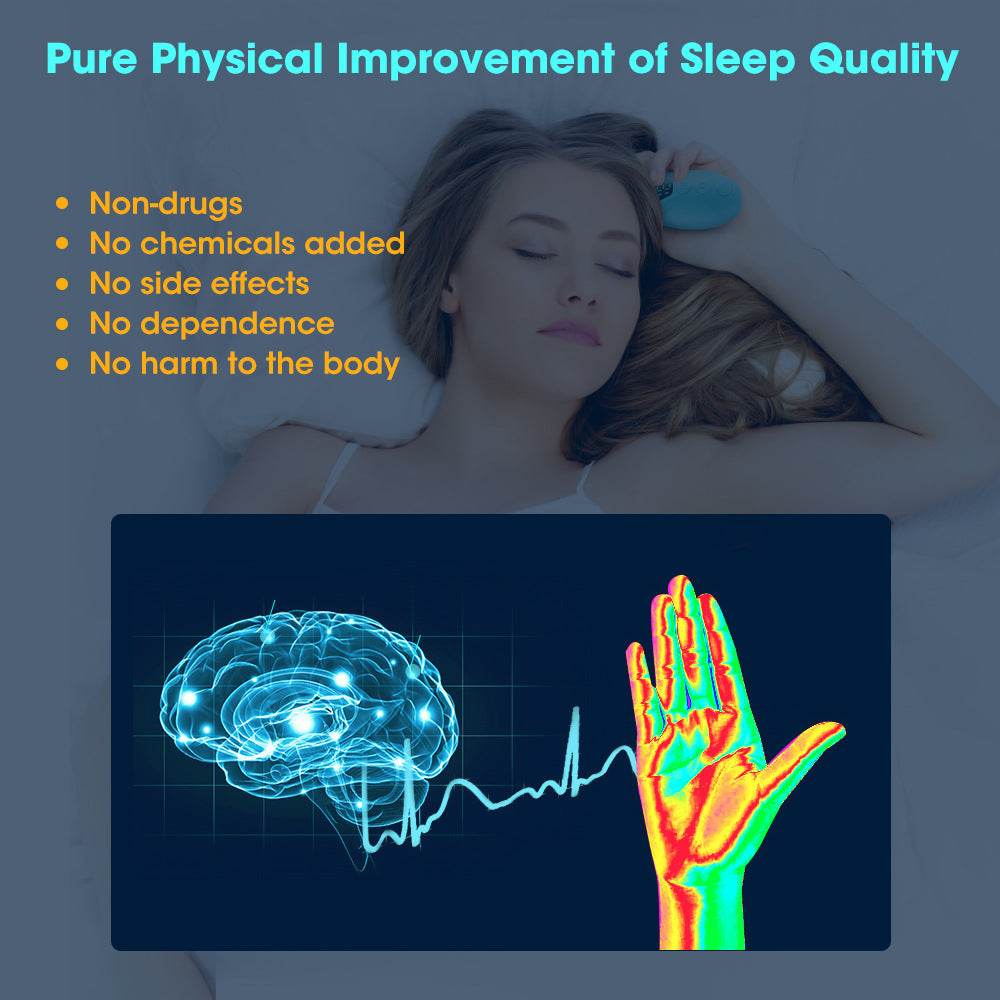 Microcurrent Pulse massage Stimulation Hypnosis Sleep Aid Insomnia Device CES Relieve Mental Eliminate Anxiety Child Adult Relax - MarvelouStoree