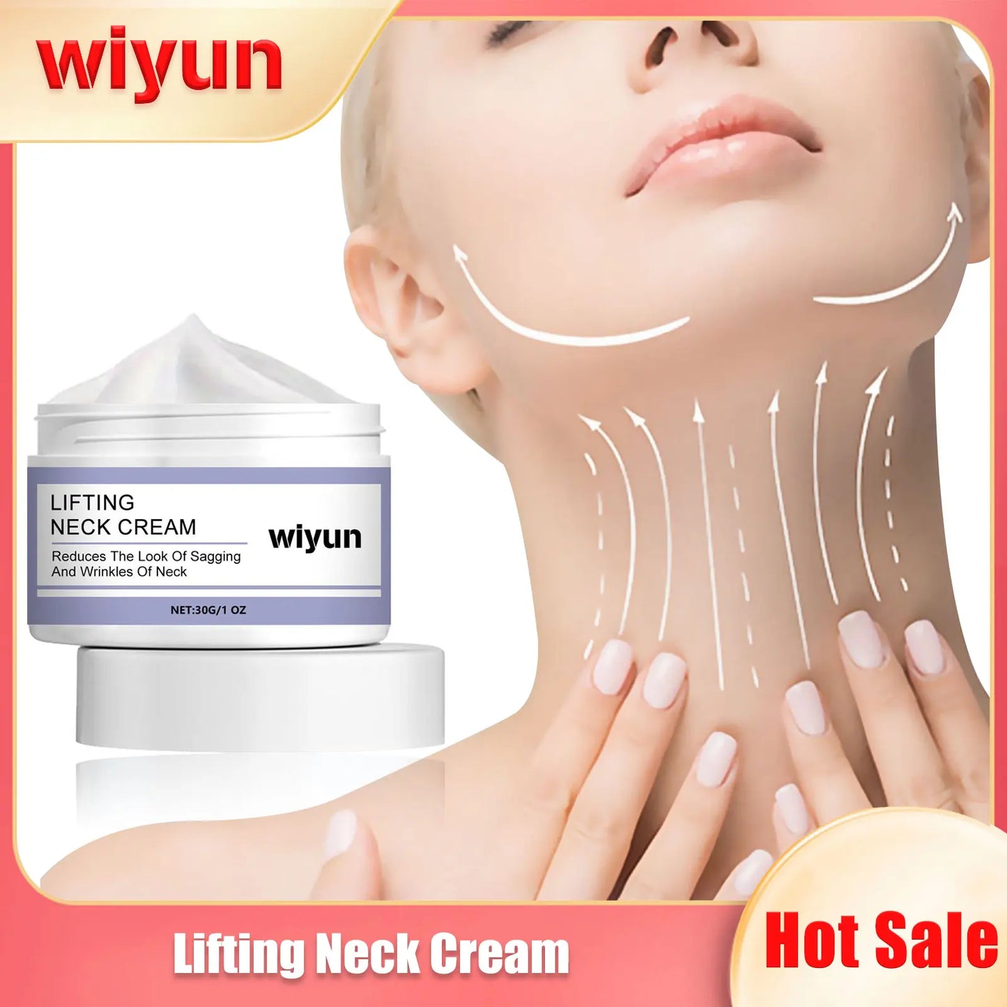 Neck Lines Protein Cream Eliminate Double Chin Moisturizing Reducing Fine Lines Lifting Brightening Rejuvenation Face Skin Care