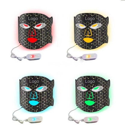 Food grade silicone beauty mask with LED photons home use beauty equipment 7 colors led face mask - MarvelouStoree