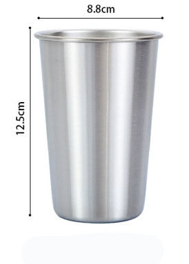 500ml 304 Stainless Steel Coffee Mugs Metal Straw Reusable Tumbler Pint Outdoor Camping Travel Mug Drinking Juice Tea Beer Cups