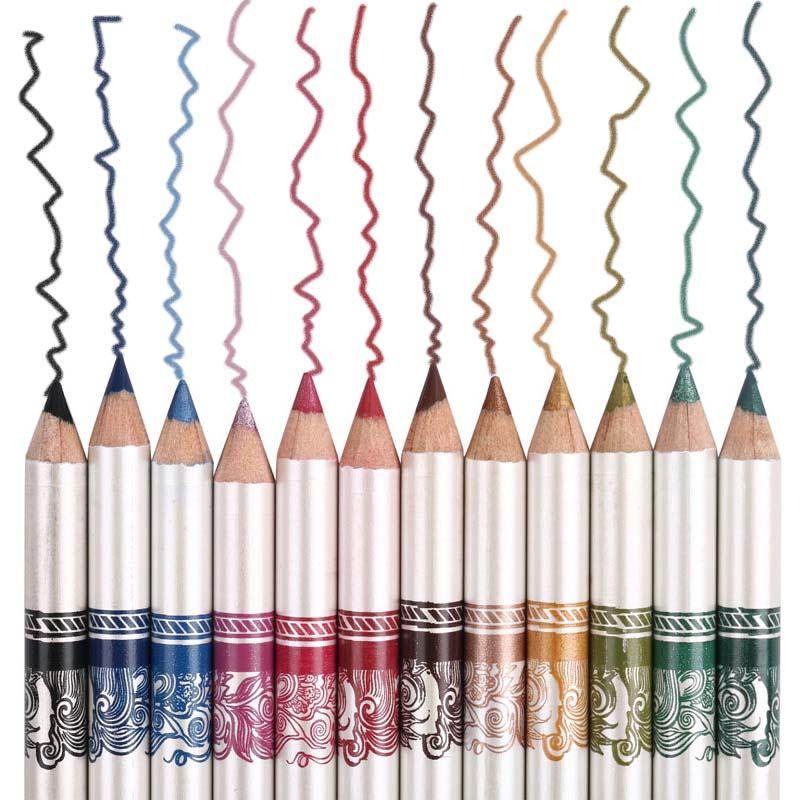 MENOW Brand 12PCS of 2 in 1 Hot Sale Eye Liner Lip Pencil Long-lasting Waterproof 12 Color Set Makeup P12005 - MarvelouStoree