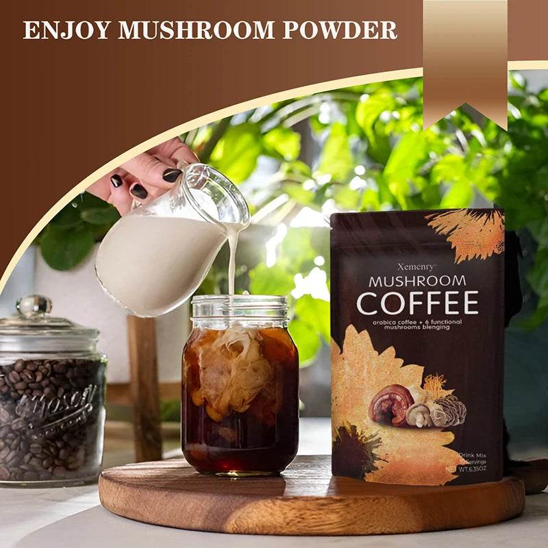 Organic Mushroom Coffee - Shiitake, Cordyceps, Supports Immune, Focus, Concentration, Stress, Digestion & Energy - 1 Pack - MarvelouStoree