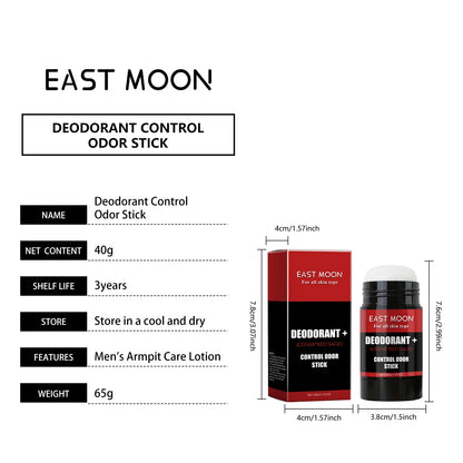 East Moon Natural Deodorant+ Stick Sweat & Odor Control Sensitive & Normal Skin Men Protection Antiperspirant Control Odor Stick