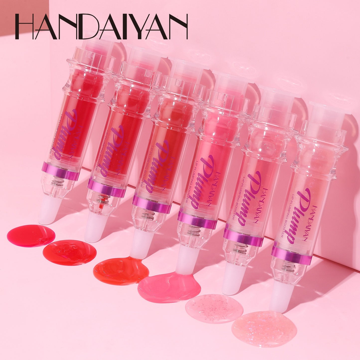 HANDAIYAN PLUMP & POUT Lip Plumping Booster Gloss, High Shine for Plumper Looking Lips,Extreme Shine Crystal Volume Lip Oil