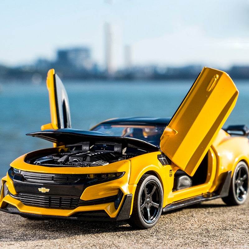 KIDAMI 1:32 Alloy Diecast Car Model Chevrolet Camaro Pull Back Sound Light Kids Toy Car Collection for Children's Gifts машинки - MarvelouStoree