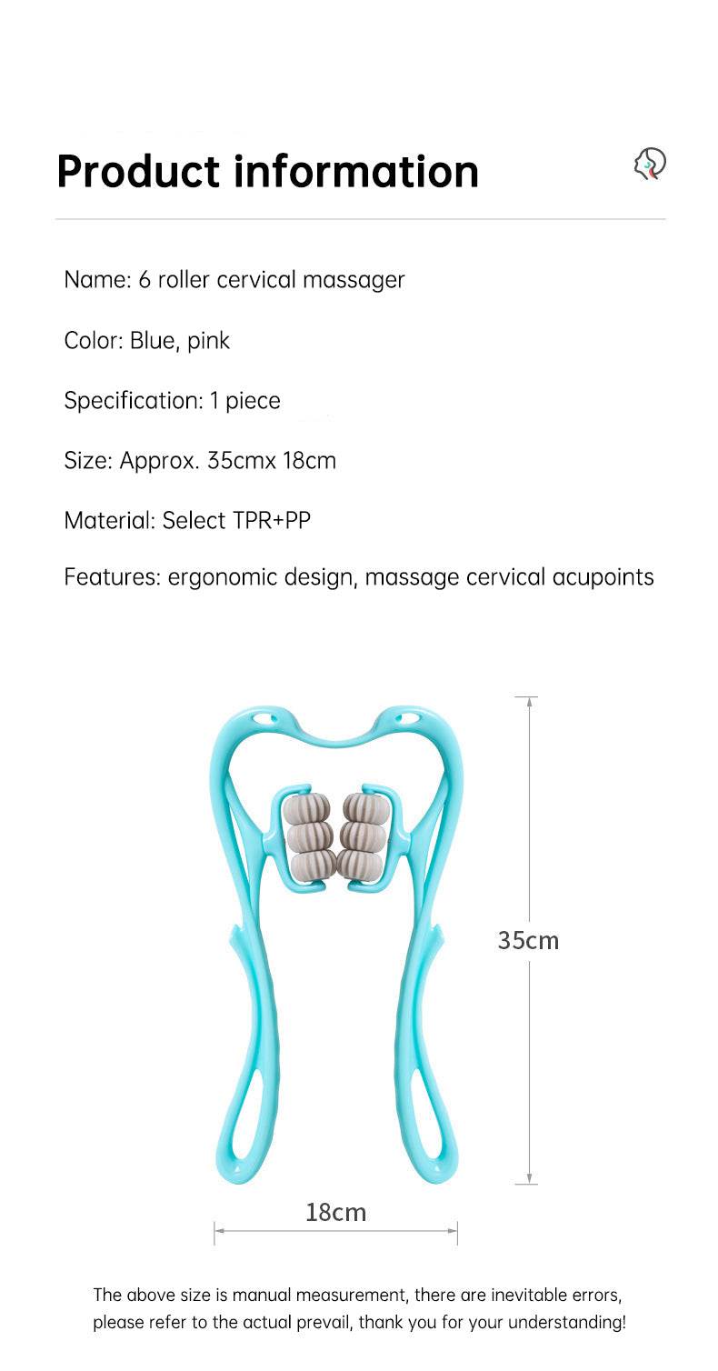 Plastic Pressure Point Therapy Neck Massageador Massagem Relieve Hand Roller Neck Massager for Neck Shoulder Trigger Point - MarvelouStoree