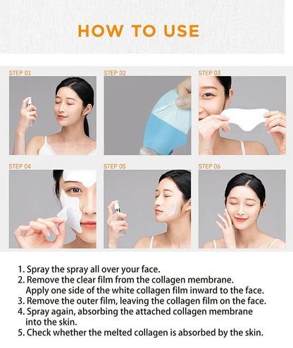 3/5Bags Highlevel Collagen Film Soluble Face Serum Mask Hydrolyzed Anti Aging Face Neck Mask Patches Lift Moisturizing Skin Care