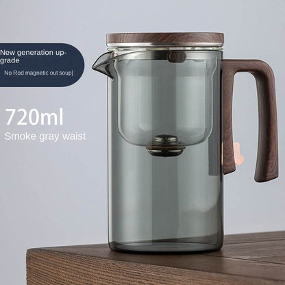 Xiaoman Waist new rodless elegant cup, one click magnetic suction filter glass tea pot, automatic tea separation tea cup - MarvelouStoree