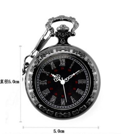 Necklace watch big roman hollow pocket watch