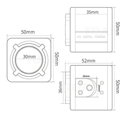 WGWK 4K Mini POE IP Camera CMOS Sensor Security Industrial CCTV Video 3/4/5/8MP Metal Box Network Camera with 6mm 2.8-12mm Lens