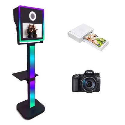 Portable Magic Mirror Photo Booth shell 15.6 Inch Touch Screen DSLR camera Photo Booth kiosk Selfie for Weddings Party Events ﻿