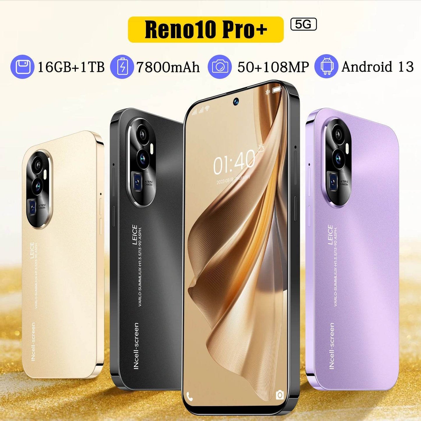 2025 Reno10 Pro+ Smartphone 7.3inch Full Screen 4G/5G Cell Phone 16TB+1TB 7800mAh Mobile Phones 108MP Global Version Celulares - MarvelouStoree