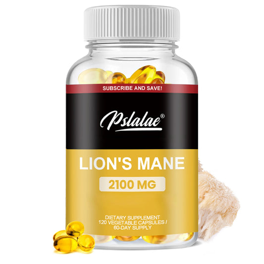 Lion’s Mane Capsules - Nootropic Brain Memory & Focus, for Mood and Sleep Health - 120 Capsules