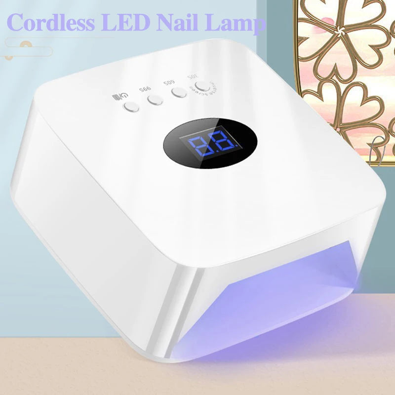 66LEDs Powerful UV LED Nail Dryer For Drying Nail Gel Polish Portable Design With Large LCD Touch Screen Smart Sensor Nail Lamp