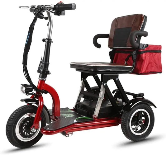 Free Shipping Foldable Electric Tricycle Mobility Scooter for Adults | Stable, Portable, and 3-Speed with In Situ Rotation