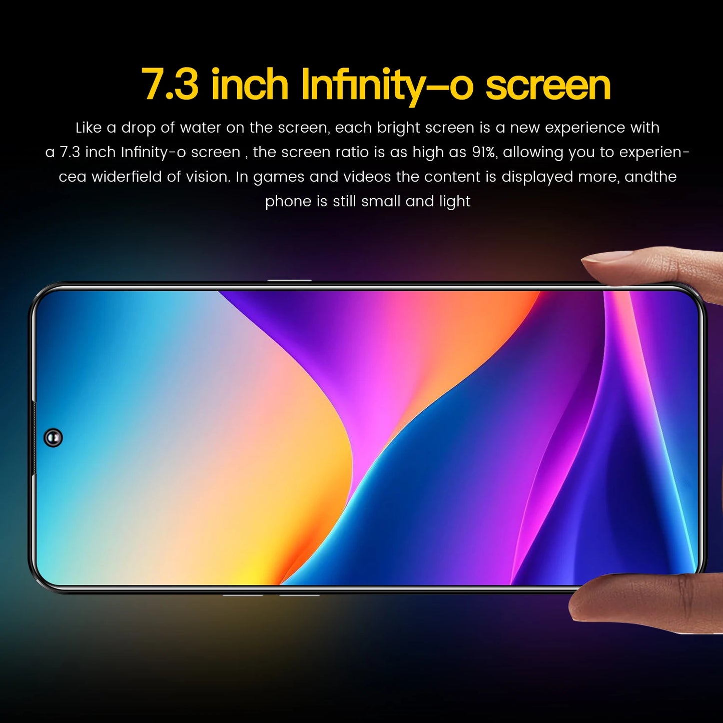 Spark 10 Pro New Smartphone 7.3inch Full Screen 4G/5G Cell Phone 16TB+1TB 7800mAh Mobile Phones 108MP Global Version Celulares