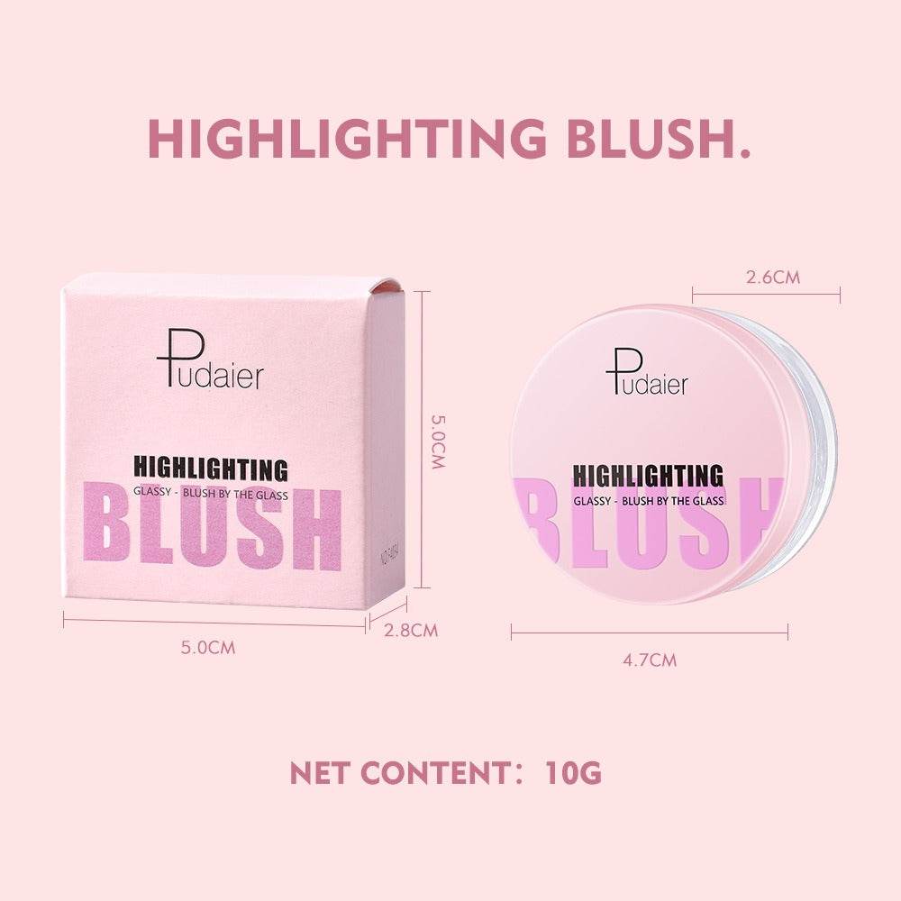 Pudaier temperature-changing blush transparent color-changing gel highlight blush cream natural nude makeup rouge blush - MarvelouStoree