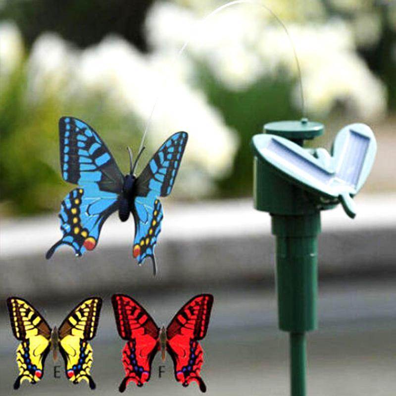 Vibration Solar Power Dancing Flying Fluttering Butterflies Hummingbird Garden Decorative Stake - MarvelouStoree