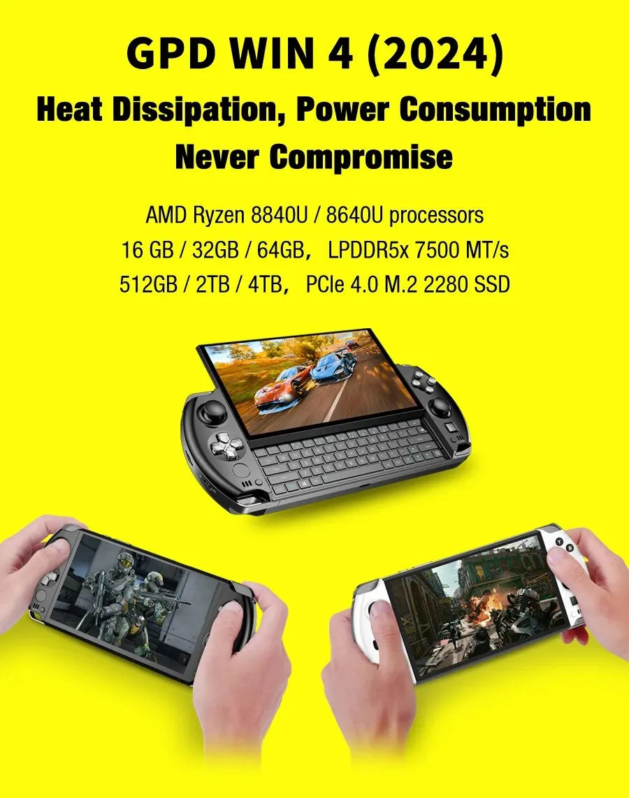 Ready Stock GPD WIN4 Win 4 2024 AMD 8840U 6Inch Handheld GamePad for Black Myth Wukong Tablet Pocket  Laptop Game Player Console